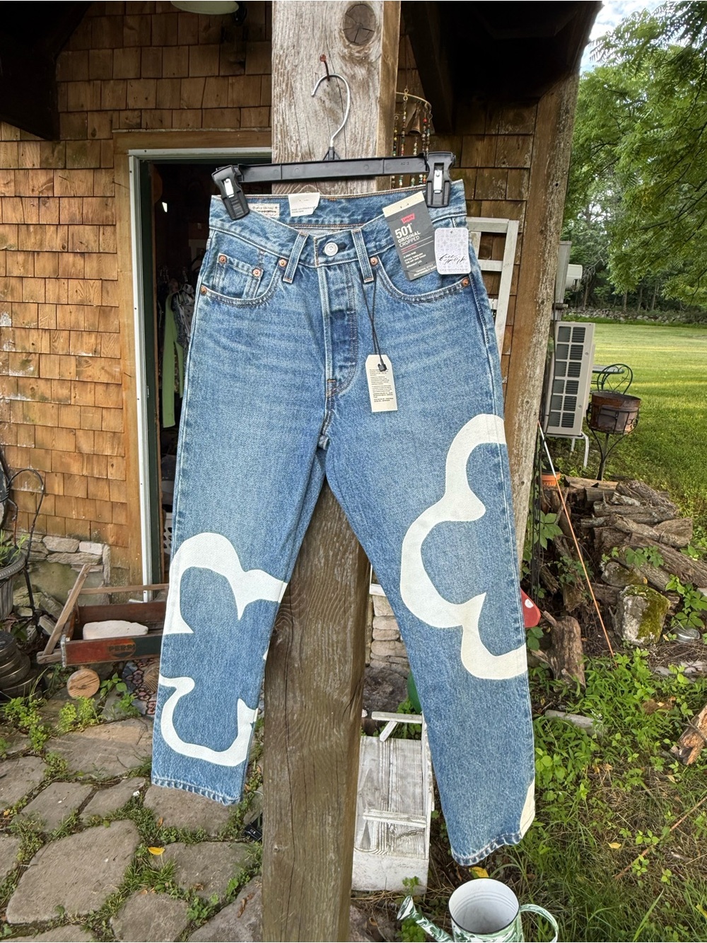 NWT Levi’s 501 Original Cropped “Paint by Number” Jean